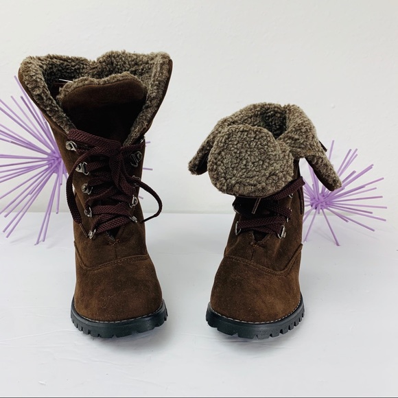 🎊HP🎊 Brown Suede Lace Up Heeled Boot - Picture 4 of 8